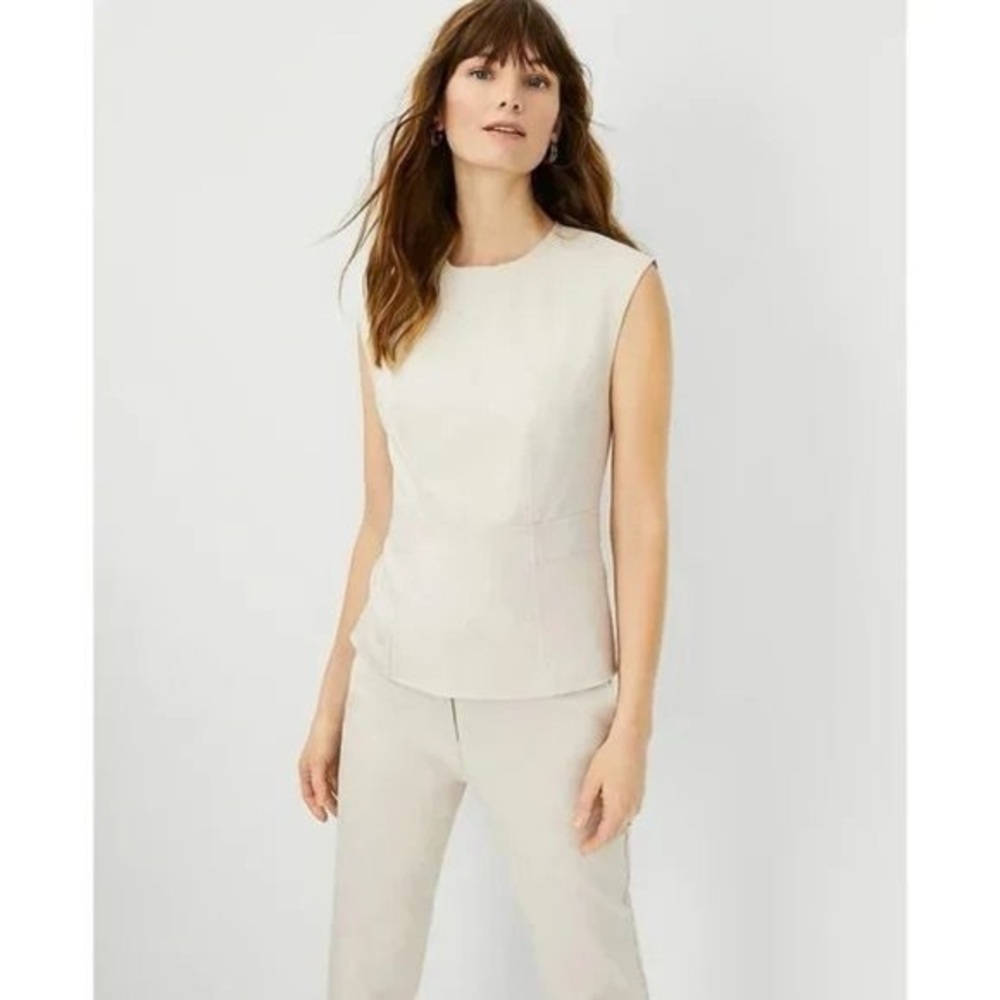 Elegant Cream Sleeveless Top